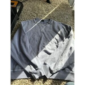 PacSun Mens Small Faded Blue Crewneck Sweatshirt V-Stitch Pullover